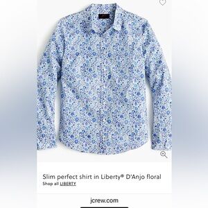 EUC J Crew x Liberty 100% cotton long sleeve shirt, size 12 (never worn!).